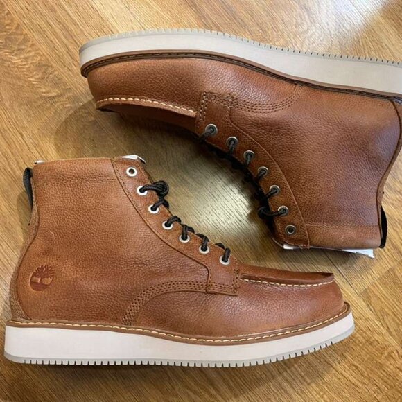 TIMBERLAND MENS REDWOOD EDGE MID LACE CHUKKA BOOT MD BROWN FULL GRAIN A6CUT-EM4 - Picture 2 of 6